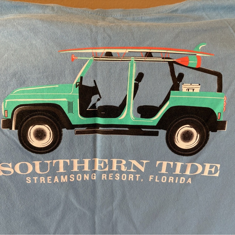 Streamsong Golf Resort Southern Tide Steel Blue Cotton Tee